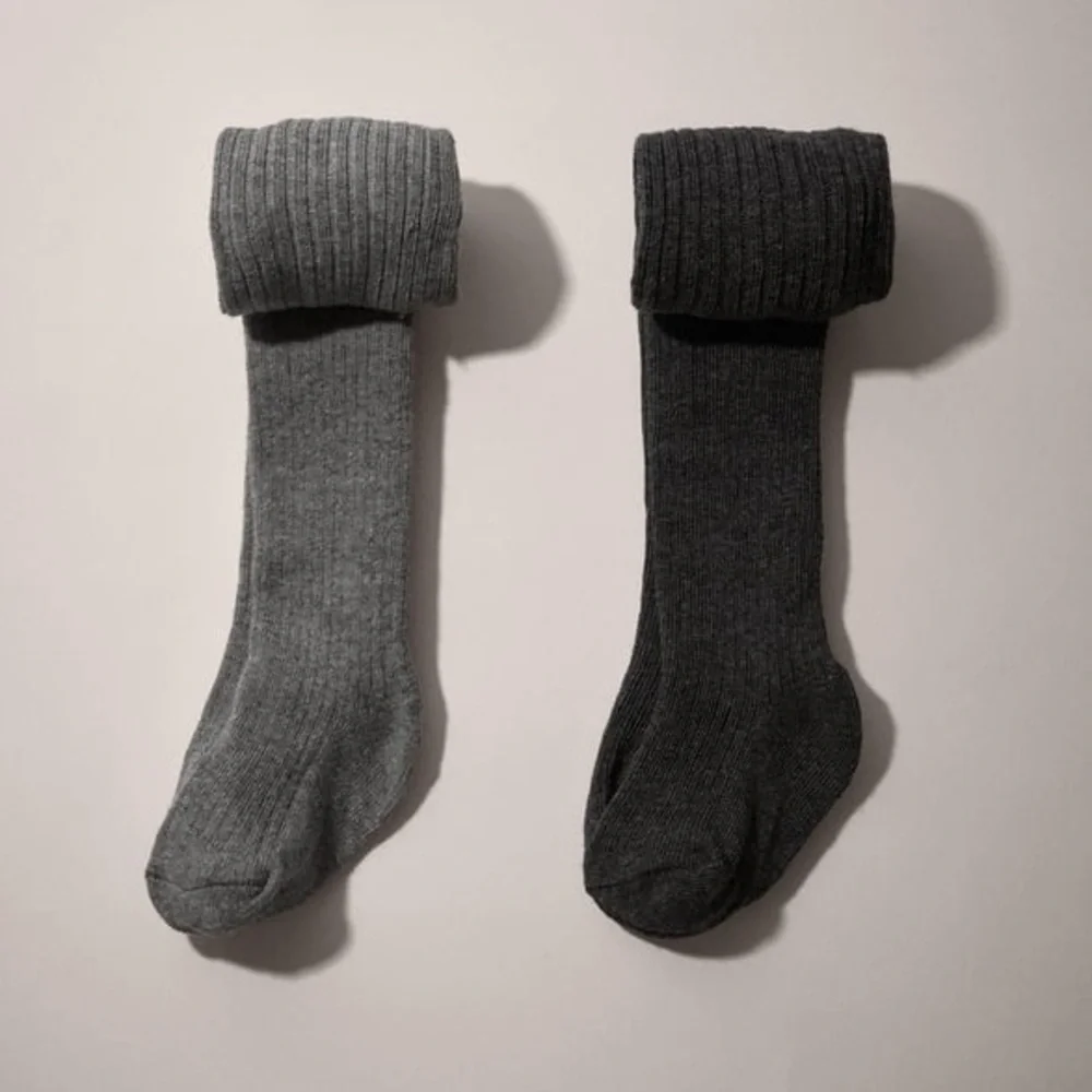 NWT. Zara Grayish Two-Pack of Rib Tights. Size 6-12 Months.